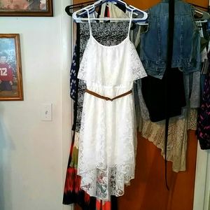 Women's Dress with Lace Over Slip